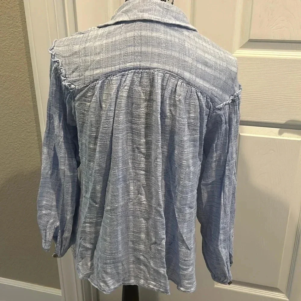 Free People Womens Sz xs/tp Button Down Shirt/top